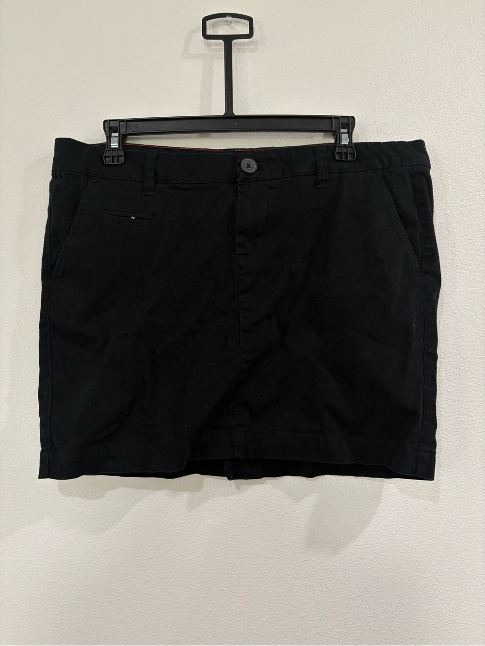 Freestyle Black Cotton Mini Skirt